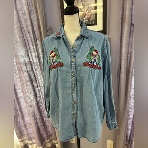 Vintage Bobbie Brooks Teddy Bear Button Down